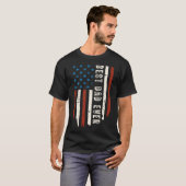 Vaderdag, Beste vader ooit met Amerikaanse vlag T-shirt (Voorkant volledig)