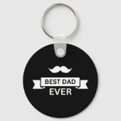Vaderdag BESTE VADER OOIT Typo met Snor Sleutelhanger (Achterkant)