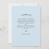 Vaderdag beste vader ooit vispatroonflat feestdagenkaart (Achterkant)