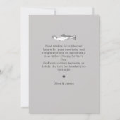 Vaderdag beste vader ooit vispatroonflat feestdagenkaart (Achterkant)