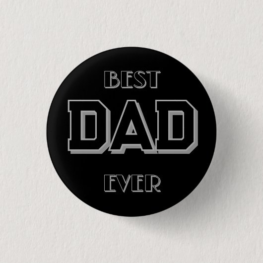 Vaderdag beste vader ooit zwart ronde button 3,2 cm (Voorkant)