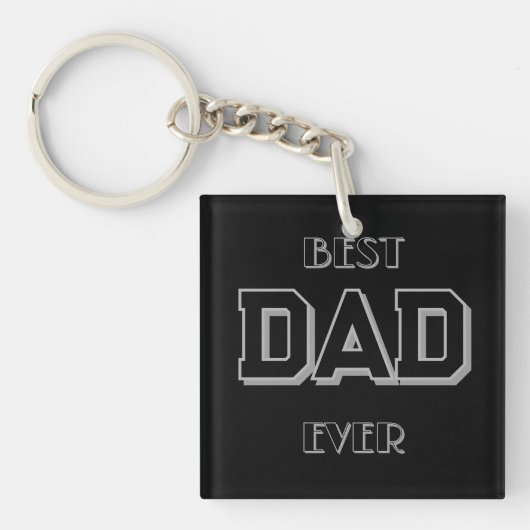 Vaderdag beste vader ooit zwart sleutelhanger (voorkant)