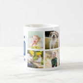 Vaderdag beste vader op zes foto's en tekst, blauw koffiemok (Center)