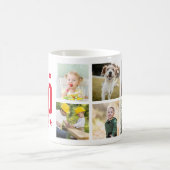 Vaderdag beste vader op zes foto's en tekst, rood koffiemok (Center)