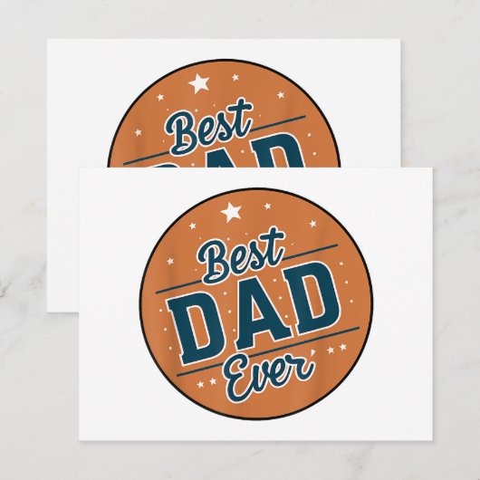 Vaderdag Beste Vader Ter Wereld Feestdagenkaart (Voorkant / Achterkant)