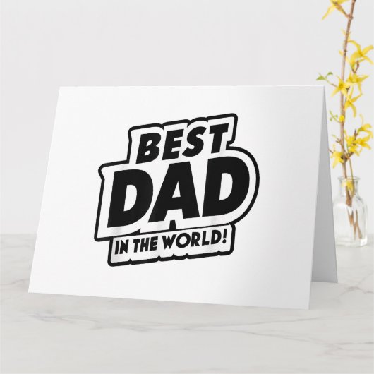 Vaderdag Beste Vader Van De Wereld Kaart (Gele Bloem)