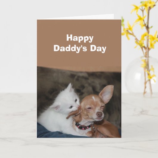 Vaderdag Beste Vader Van Huisdieren Vakantiewenska Kaart (Gele Bloem)