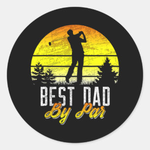 Vaderdag Beste vader van Par Funny Golf Golfer Ronde Sticker