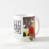 Vaderdag Beste vader van Par Golfing Foto Koffiemok (Voorkant rechts)