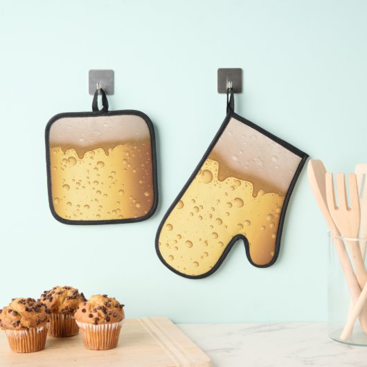 Vaderdag, Bier, Barbeque, BBQ, papa's Ovenwant & Pannenlap Set (Insitu(Ophanging))