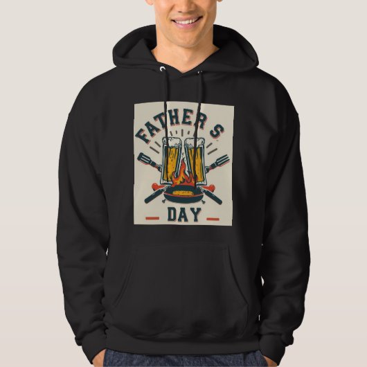 Vaderdag Bier & BBQ Grappige Hoodie (Voorkant)