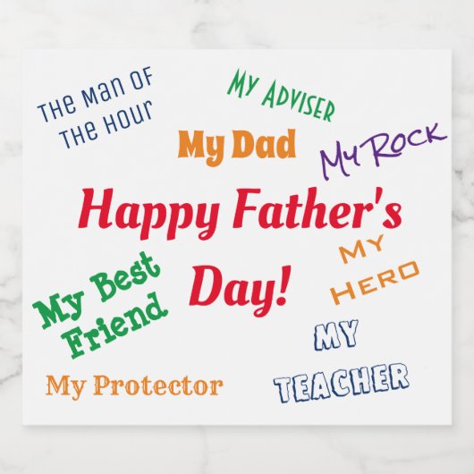 Vaderdag Bier Etiket (Enkel label)