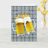 Vaderdag Bier op Plaid Kaart (Gele Bloem)