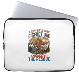 Vaderdag Bigfoot papa shirt kinderen opvoeden als Laptop Sleeve
