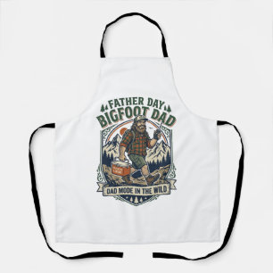 Vaderdag Bigfoot Papa Shirt Mythologisch Gezin Man Schort