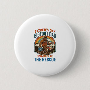 Vaderdag Bigfoot papa shirt Opvoeden van kinderen  Ronde Button 5,7 Cm