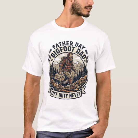 Vaderdag Bigfoot Papa Shirt Papa Modus In Het Wild (Voorkant)