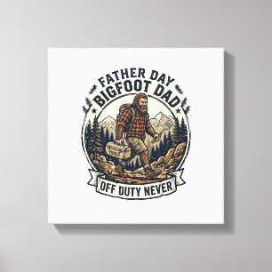 Vaderdag Bigfoot Papa Shirt Papa Modus In Het Wild Canvas Afdruk