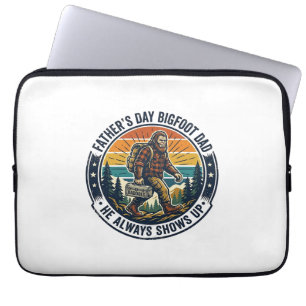 Vaderdag Bigfoot Papa T-shirt Funny Forest Legende Laptop Sleeve