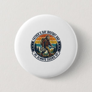 Vaderdag Bigfoot Papa T-shirt Funny Forest Legende Ronde Button 5,7 Cm