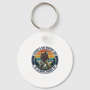 Vaderdag Bigfoot Papa T-shirt Grappig Woud Legende Sleutelhanger
