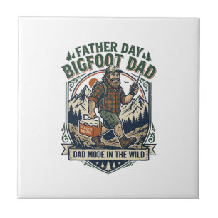 Vaderdag Bigfoot Papa T-shirt Mythologische Famili Tegeltje