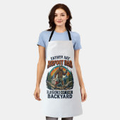 Vaderdag Bigfoot Papa T-shirt Snacks Held Funny Gi Schort (Gedragen)