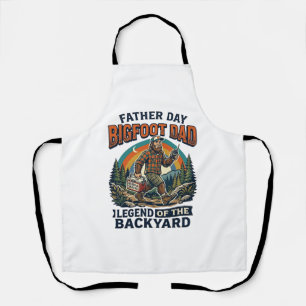 Vaderdag Bigfoot Papa T-shirt Snacks Held Funny Gi Schort
