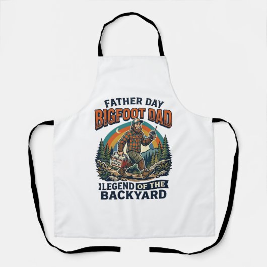 Vaderdag Bigfoot Papa T-shirt Snacks Held Funny Gi Schort (Voorkant)