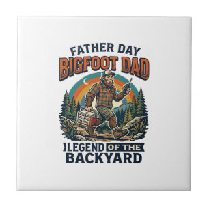 Vaderdag Bigfoot Papa T-shirt Snacks Held Funny Gi Tegeltje