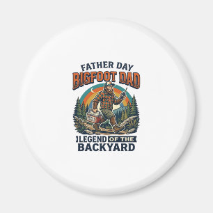Vaderdag Bigfoot Papa T-shirt Snacks Heldhaftig Gr Magneet