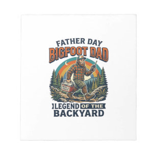 Vaderdag Bigfoot Papa T-shirt Snacks Heldhaftig Gr Notitieblok