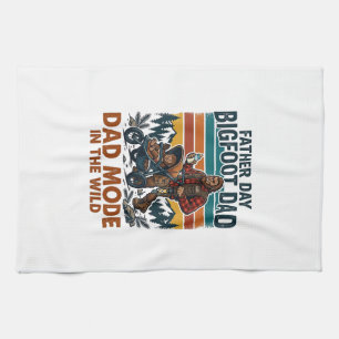 Vaderdag Bigfoot Vader T-shirt Camping Legende Vad Theedoek