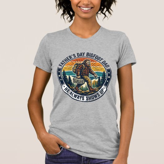Vaderdag Bigfoot Vader T-shirt Grappig Woud Legend (Voorkant)
