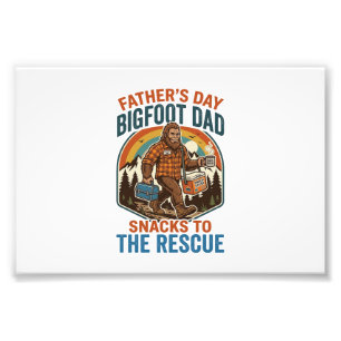 Vaderdag Bigfoot Vader T-shirt Opvoeden Kinderen A Foto Afdruk