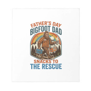 Vaderdag Bigfoot Vader T-shirt Opvoeden Kinderen A Notitieblok