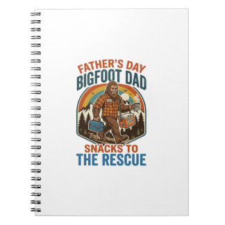 Vaderdag Bigfoot Vader T-shirt Opvoeden Kinderen A Notitieboek