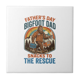Vaderdag Bigfoot Vader T-shirt Opvoeden Kinderen A Tegeltje