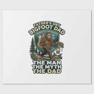 Vaderdag Bigfoot Vader T-shirt Sterk Stil Betrouwb Cadeaupapier
