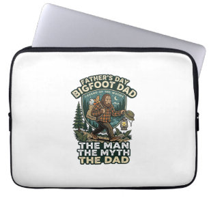 Vaderdag Bigfoot Vader T-shirt Sterk Stil Betrouwb Laptop Sleeve