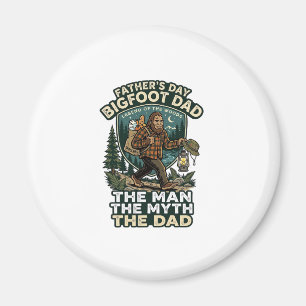 Vaderdag Bigfoot Vader T-shirt Sterk Stil Betrouwb Magneet