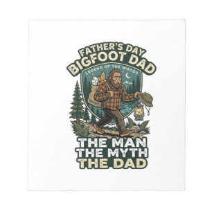 Vaderdag Bigfoot Vader T-shirt Sterk Stil Betrouwb Notitieblok