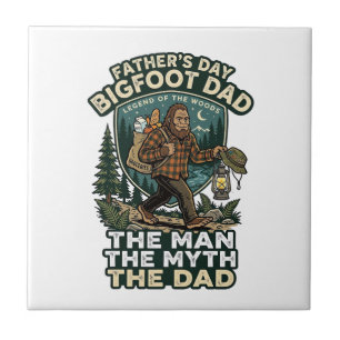 Vaderdag Bigfoot Vader T-shirt Sterke Stille Betro Tegeltje