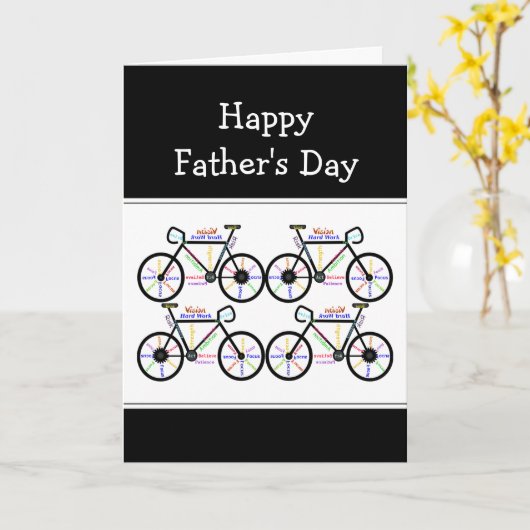Vaderdag-bijencyclus, sportvun-Humor Kaart (Gele Bloem)