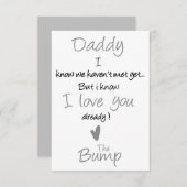 Vaderdag binnenkort vader, baby bump bedankkaart (Voorkant / Achterkant)