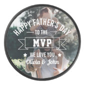 vaderdag Birthday Foto MVP Dad Hockey Puck (Voorkant)