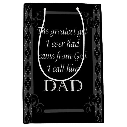 Vaderdag - Birthday "Greatest Gift I" Medium Cadeauzakje (Voorkant)