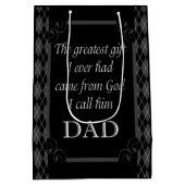 Vaderdag - Birthday "Greatest Gift I" Medium Cadeauzakje (Achterkant)