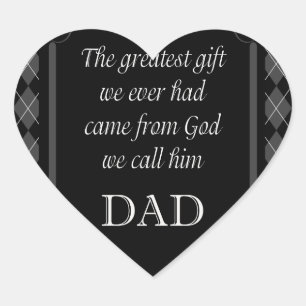 Vaderdag - Birthday "Greatest Gift We" Hart Sticker