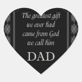 Vaderdag - Birthday "Greatest Gift We" Hart Sticker